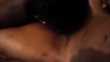 Dirty ebony sluts having lesbo fun in bathroom
