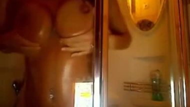 Sexy girl showering on webcam